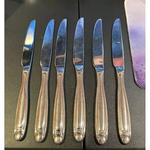 Oneida‎ Alexandria Set Of 6 Dinner Knives Stainless Steel 18/0 Replacements